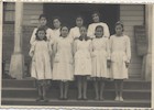 Alumnas de la Escuela N° 18 de Quemchi