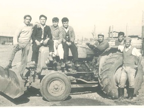 Trabajadores de la construcción en Barrancas