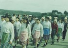 Desfile de estudiantes de la Escuela Montemar