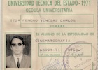 Credencial de estudiante de Cine y Televisión