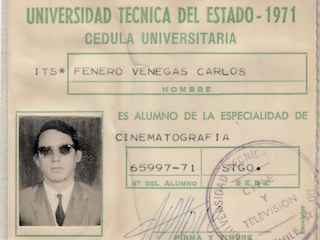 Credencial de estudiante de Cine y Televisión