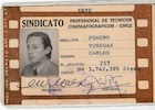 Credencial del Sindicato Profesional de Técnicos Cinematográficos