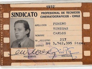 Credencial del Sindicato Profesional de Técnicos Cinematográficos