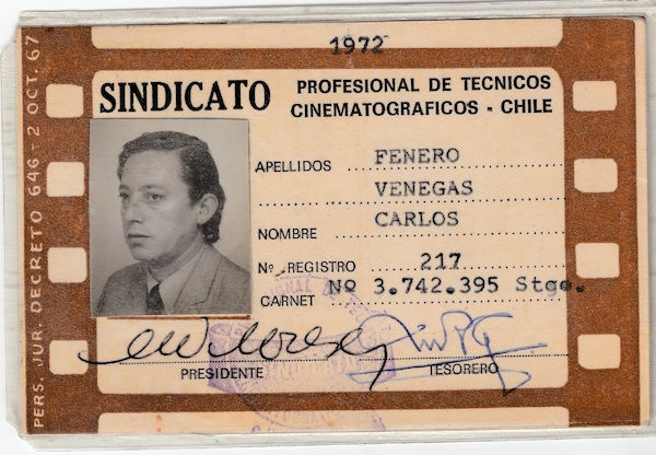 Credencial del Sindicato Profesional de Técnicos Cinematográficos