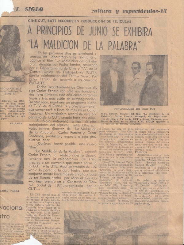 Largometraje "La maldición de la palabra" Largometraje "La maldición de la palabra"