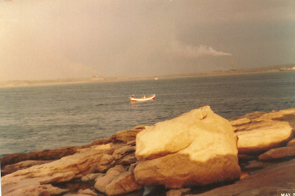 Bote en la bahía de Quintero