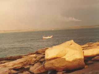 Bote en la bahía de Quintero