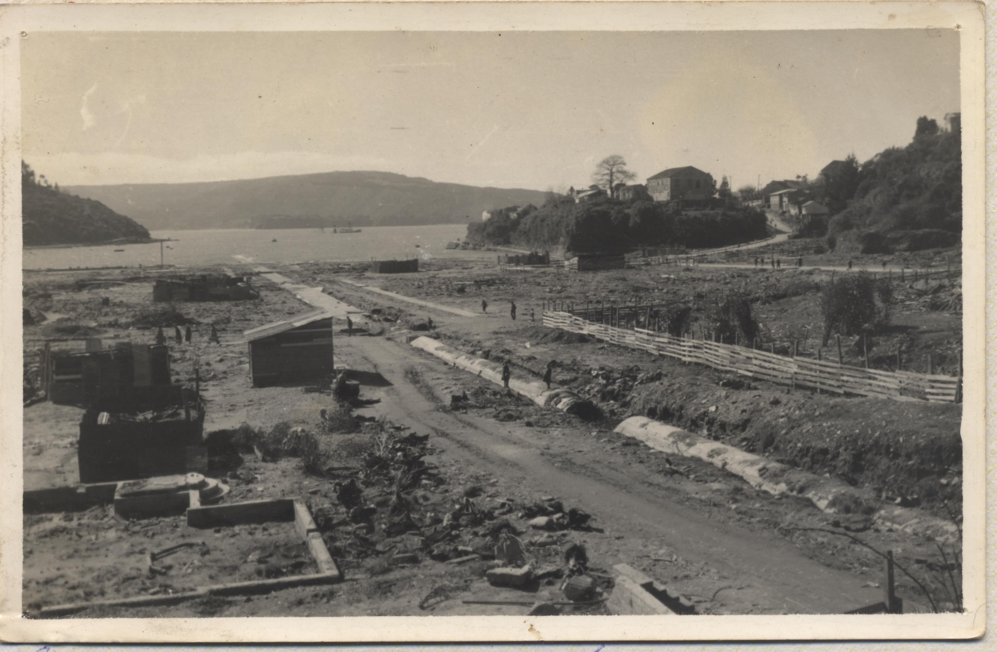 Destrucción de Corral por el maremoto de 1960 Destrucción de Corral por el maremoto de 1960
