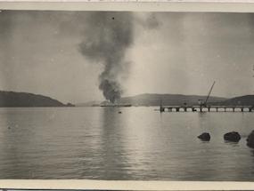 Maniobra de buque en la bahía de Corral