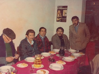 Comida de dirigentes de trabajadores de la construcción