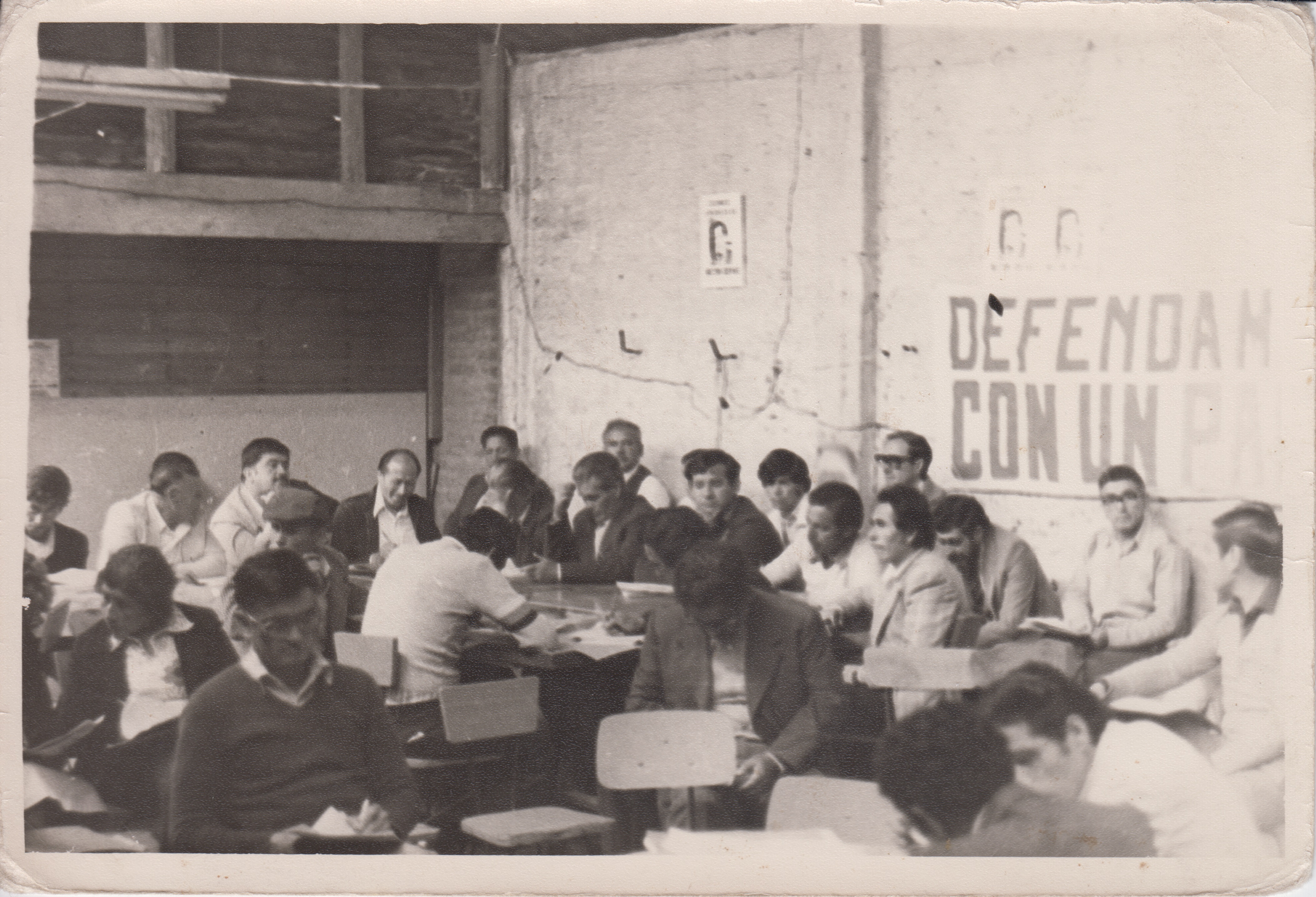 Reunión de trabajadores de la construcción