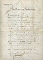 Certificado de nacimiento de Matías Osorio Valencia Certificado de nacimiento de Matías Osorio Valencia