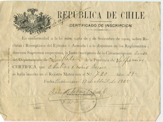 Inscripción del servicio militar obligatorio