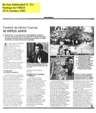Fallecimiento del dirigente sindical Héctor Cuevas Fallecimiento del dirigente sindical Héctor Cuevas