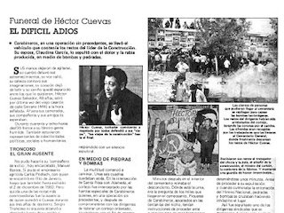 Fallecimiento del dirigente sindical Héctor Cuevas Fallecimiento del dirigente sindical Héctor Cuevas