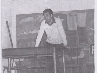 Héctor Cuevas en una asamblea sindical Héctor Cuevas en una asamblea sindical