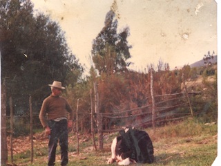 Germán Salinas en el fundo Lo Marín