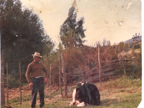 Germán Salinas en el fundo Lo Marín