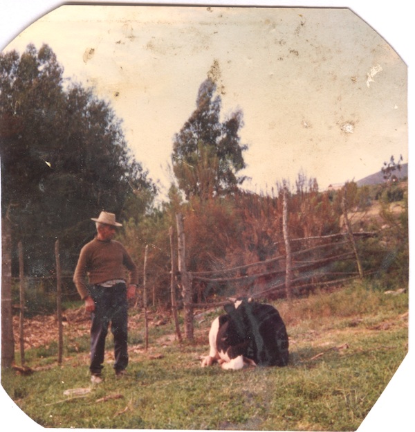 Germán Salinas en el fundo Lo Marín