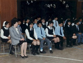 Estudiantes de la escuela Eulogia Bórquez Pérez