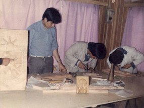 Estudiantes de artesanía de Quellón Estudiantes de artesanía de Quellón