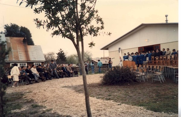 Ceremonia de inauguración de la Escuela E- 1020 de Quellón