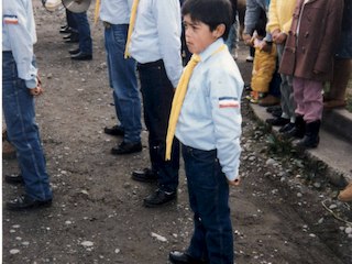 Integrantes de la banda de guerra "Luis Cruz Martínez"