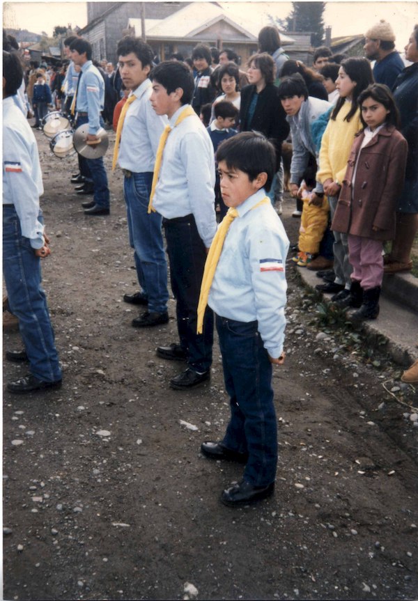 Integrantes de la banda de guerra "Luis Cruz Martínez"