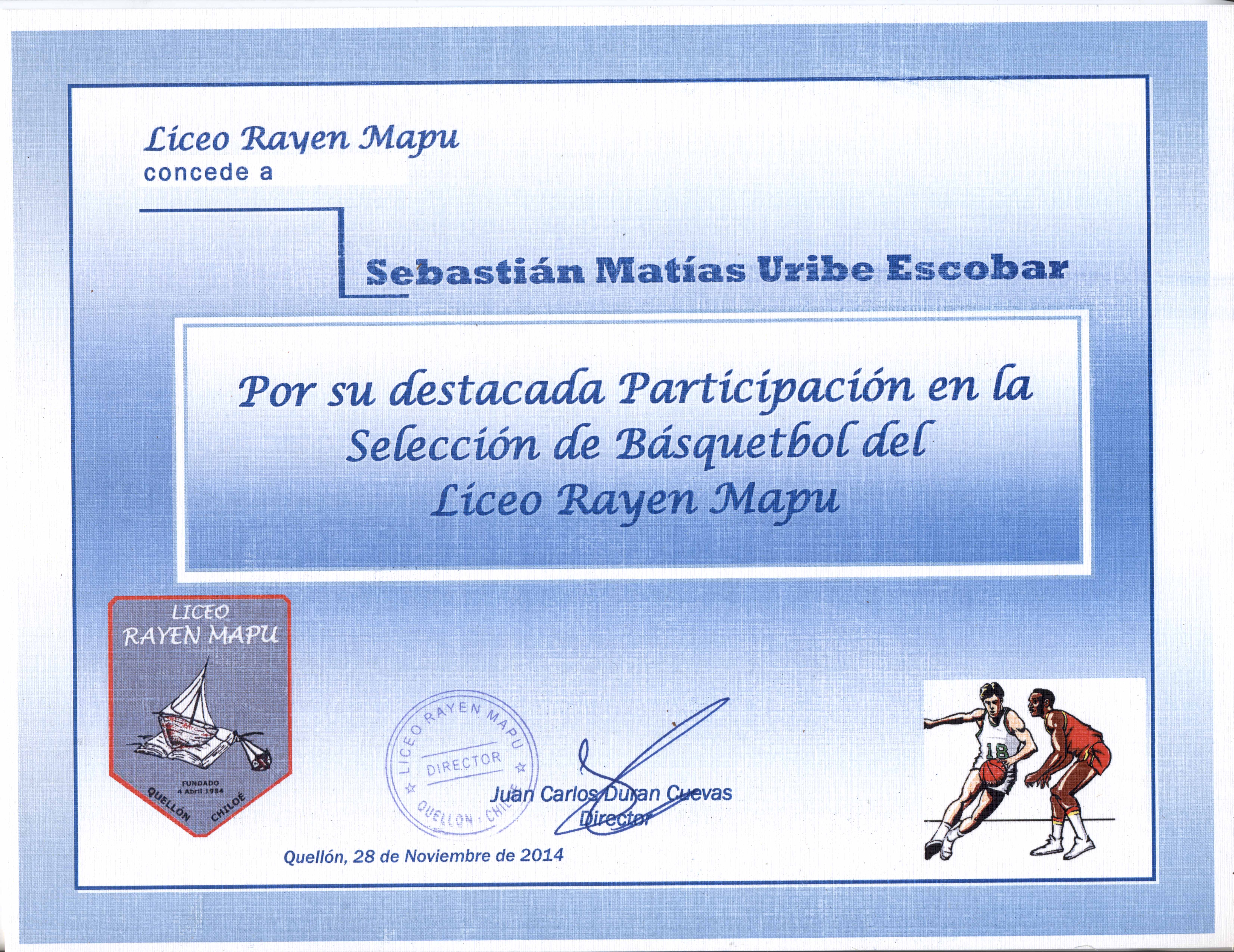 Reconocimiento a basquetbolista