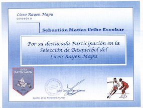 Reconocimiento a basquetbolista