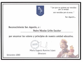 Reconocimiento a alumno destacado Reconocimiento a alumno destacado