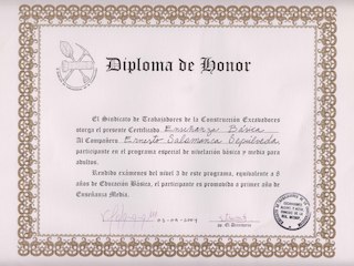 Diploma de capacitación del programa Chile Califica