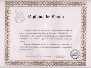 Diploma de capacitación del programa Chile Califica Diploma de capacitación del programa Chile Califica