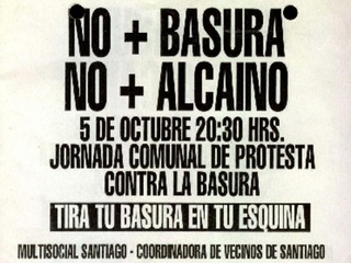 Jornada de protesta en la comuna de Santiago Jornada de protesta en la comuna de Santiago