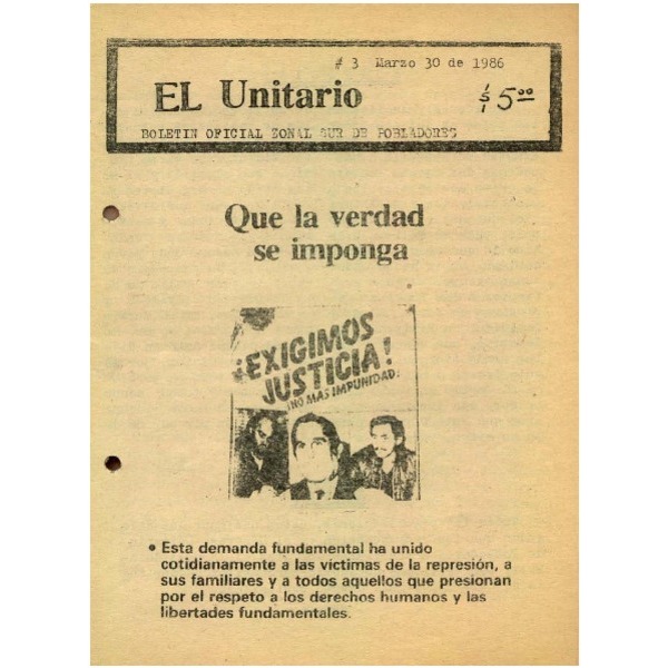 "El Unitario", edición Nº 3