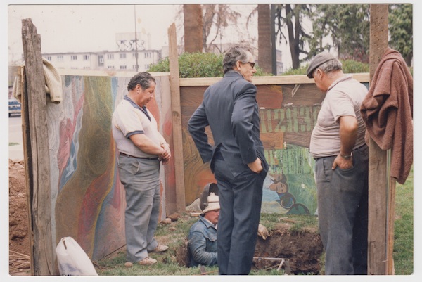 Instalación del monumento de Luis Emilio Recabarren Instalación del monumento de Luis Emilio Recabarren