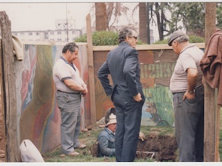 Instalación del monumento de Luis Emilio Recabarren