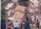 Instalación del monumento de Luis Emilio Recabarren