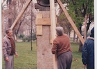 Instalación del monumento de Luis Emilio Recabarren