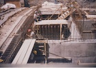 Obra de construcción del Metro de Santiago