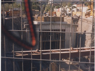 Obra de construcción del Metro de Santiago