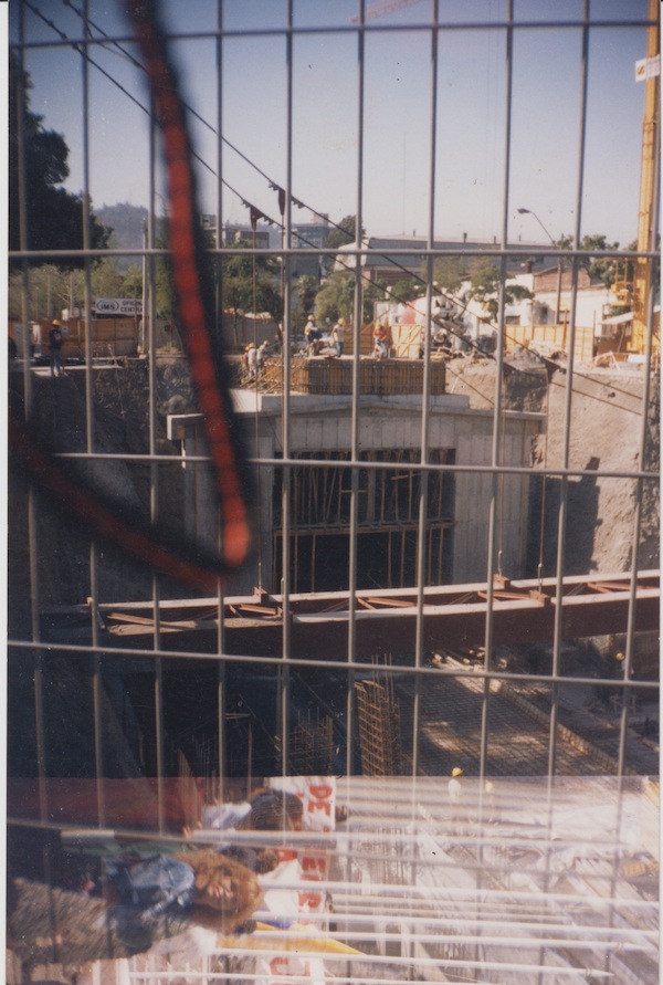 Obra de construcción del Metro de Santiago