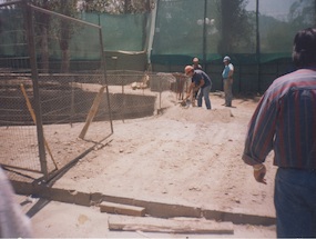 Obra de construcción Metro de Santiago