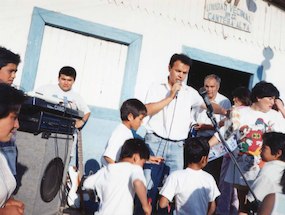 Entrega de regalos en Navidad