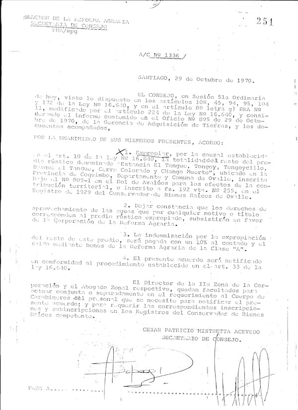 Acuerdo de expropiación Acuerdo de expropiación