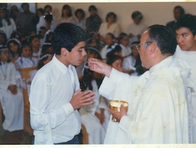 Primera comunión en la iglesia Santa Rosa de Lima