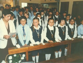 Primera comunión en capilla Santo Toribio