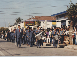 Desfile del orfeón de la CCU de Limache