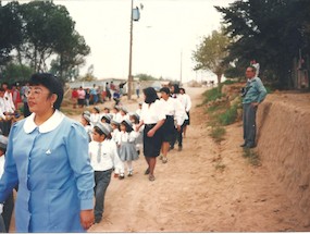 Desfile de fiestas patrias en Altovalsol