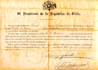 Carta de naturalización del estadounidense Charles Sumner Mason